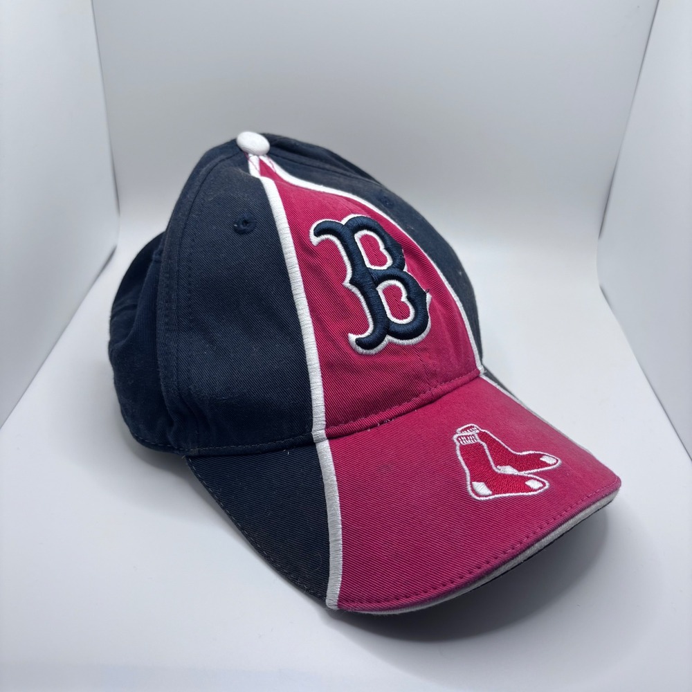 New Era Boston Red Sox Youth Hat Navy Red Embroidered Baseball Cap Adjustable